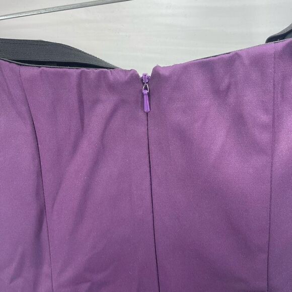 Vintage Gunne Sax Jessica McClintock Womens Mini Dress Bodycon Ruffle Purple 2 - Picture 8 of 10